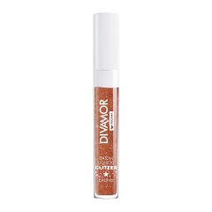 Divamor Batom Líquido Glitter GRATIDÃO (Marrom) - 4ml