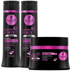 Haskell Cavalo Forte Hidra Kit Shampoo, Condicionador e Máscara