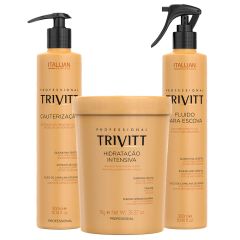 Itallian Kit Trivitt Cauterização + Máscara 1kg + Fluidos Escova