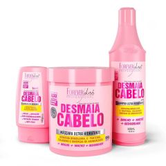 Kit Desmaia Cabelo Grande 950g - Forever Liss 3 Itens