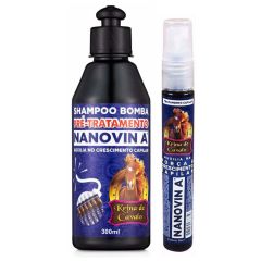 Nanovin A Krina de Cavalo Kit Crescimento Capilar Shampoo+ Tônico