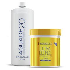 Probelle Kit Pó Descolorante Ultra Blonde 300g + OX 900ml